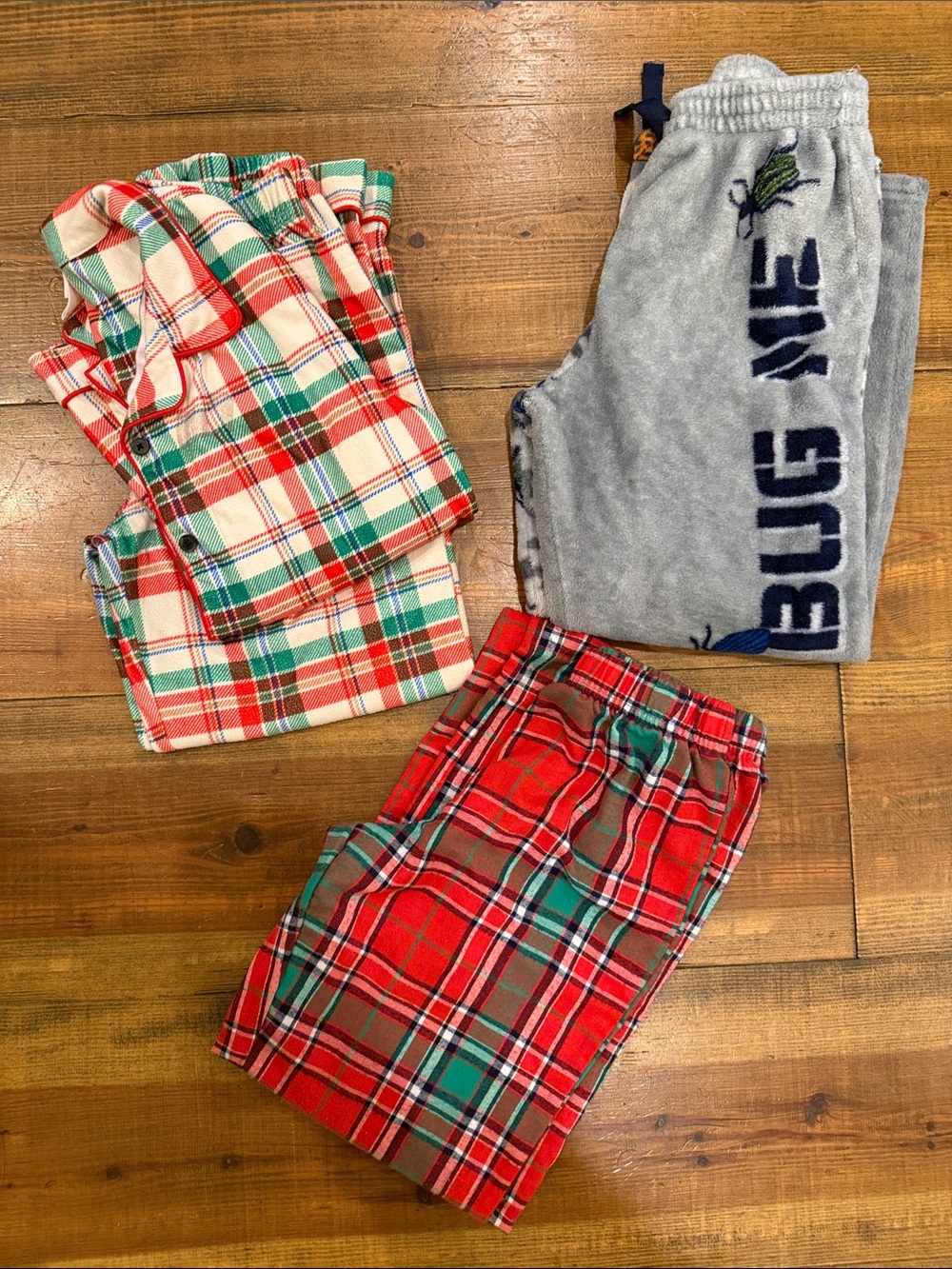 Kids Pajamas  - Red, Green & Gray Mix